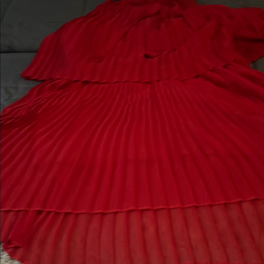 Attention Red High Low Dress Size XL